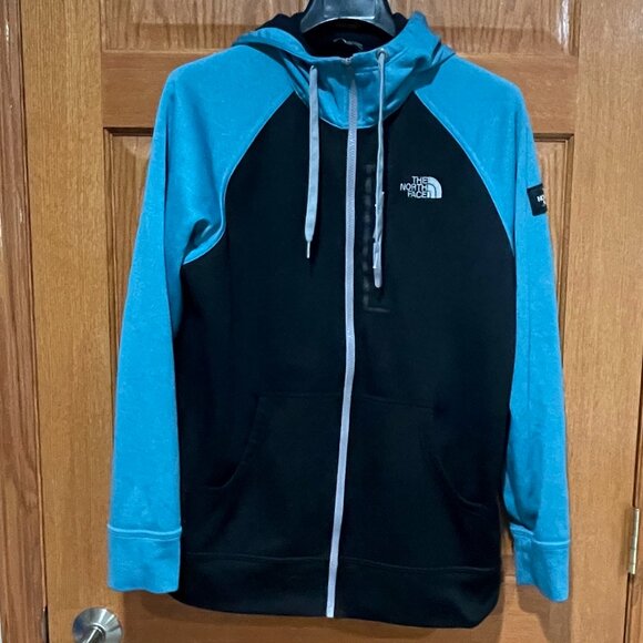 The North Face Other - THE NORTH FACE Men’s M Black Blue Full Zip Jacket Sweatshirt Hoodie READ